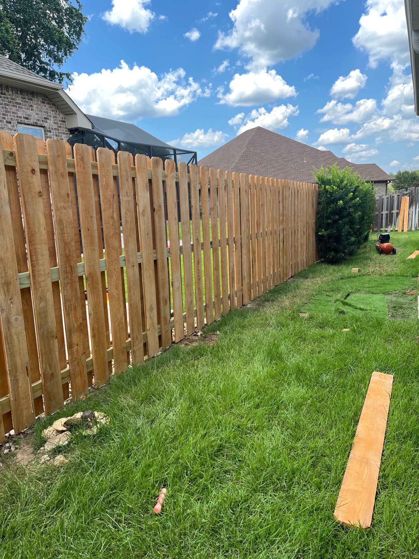A Backyard Upgrade with an 6-Foot Shadowbox Fence