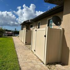 Repair-Vinyl-tan-fence-on-Cape-Coral 2